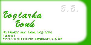 boglarka bonk business card